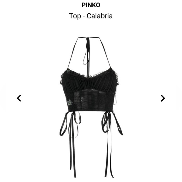 NEW PINKO Calabria Tulle Crop Top - Picture 3 of 12